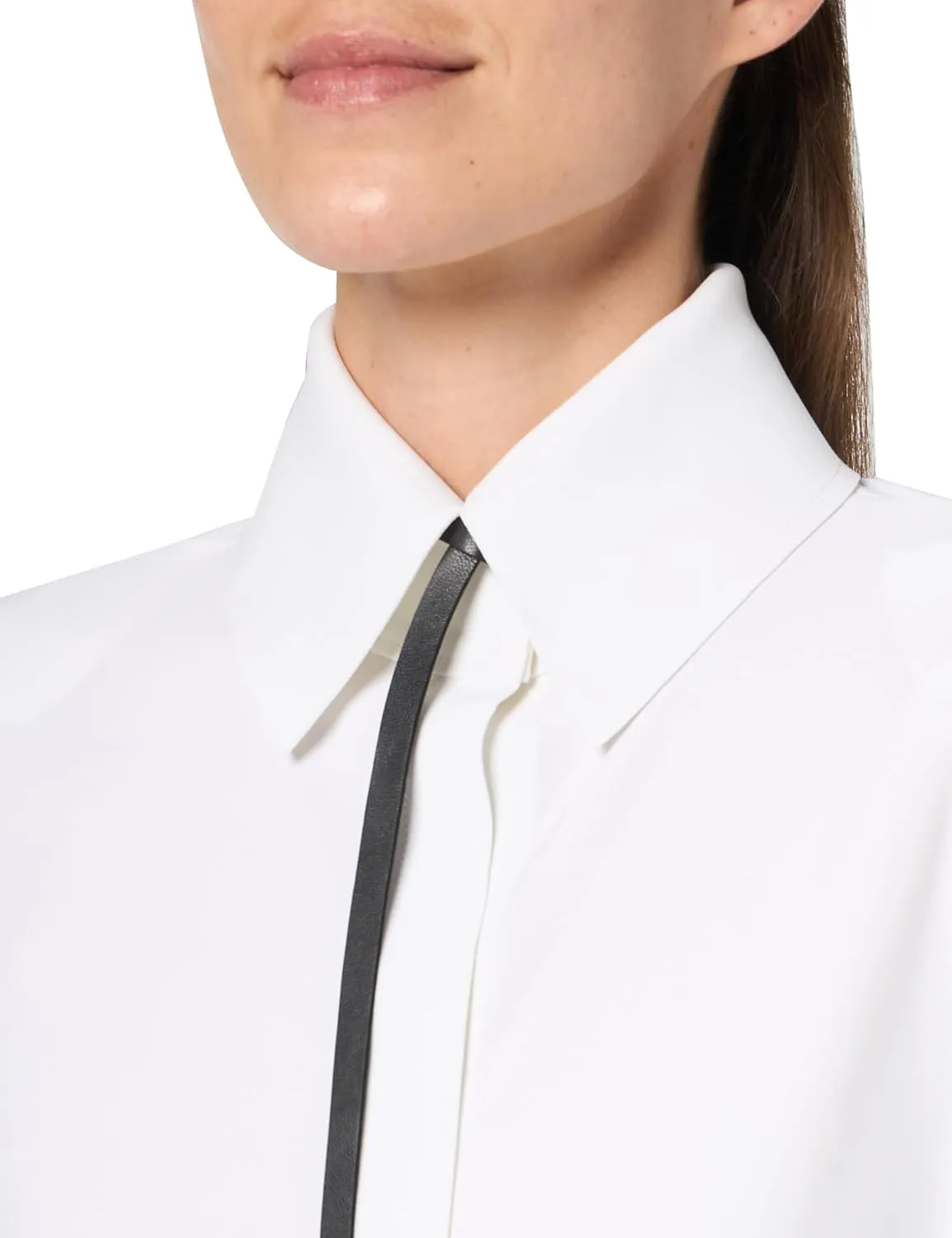 Norma Kamali Women's Nk Shirt W/Shoulder Pads W/Lariat