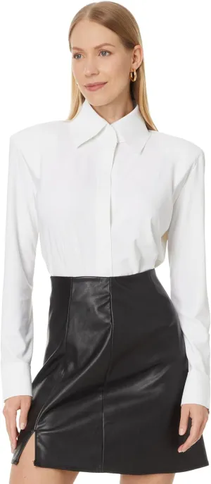 Norma Kamali Women's Nk Shirt W/Shoulder Pads
