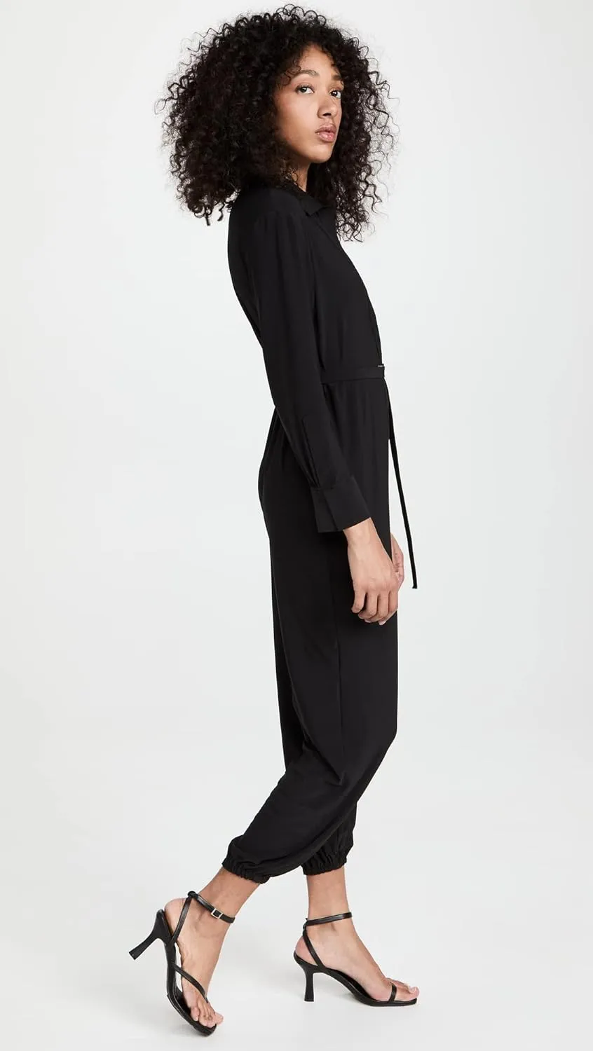 Norma Kamali Women's Shirt Jog Jumpsuit