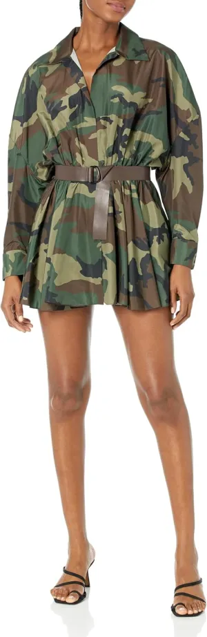 Norma Kamali Women's Super Oversized Bf Nk Shirt Flared Mini Dress