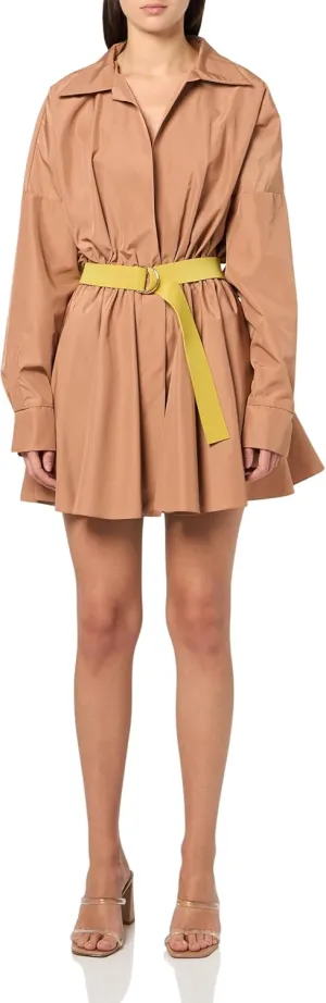 Norma Kamali Women's Super Oversized Bf Nk Shirt Flared Mini Dress