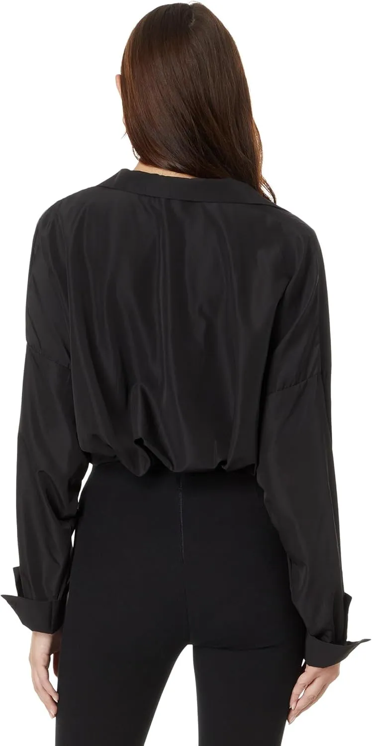 Norma Kamali womens Super Oversized Boyfriend Nk Shirt Bodysuit