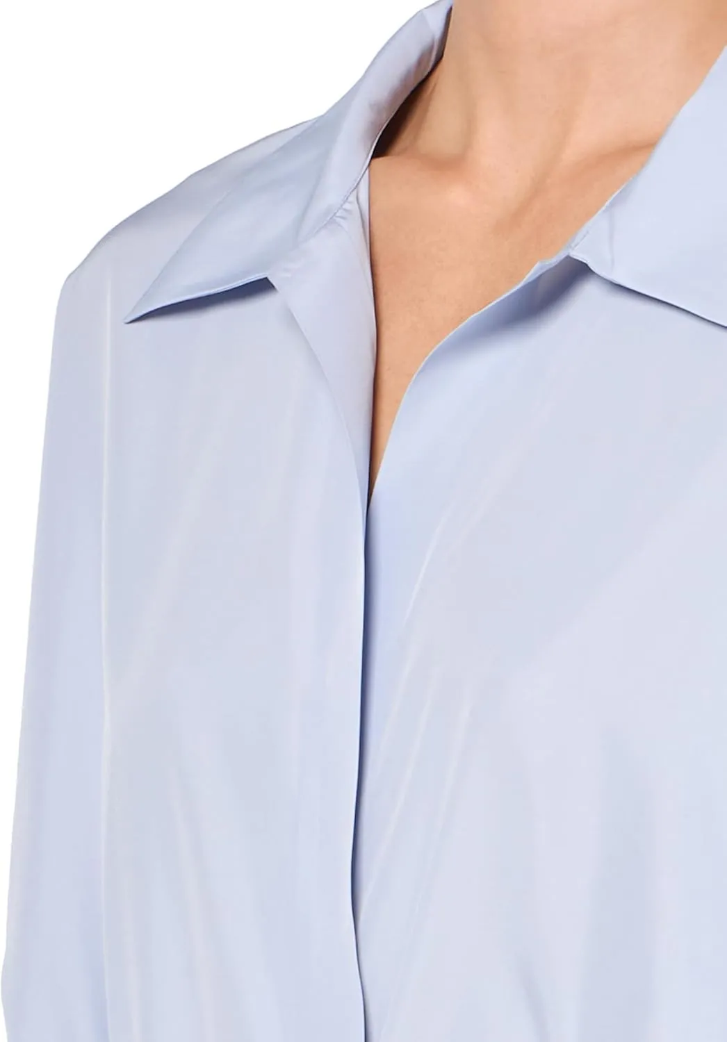 Norma Kamali womens Super Oversized Boyfriend Nk Shirt Bodysuit