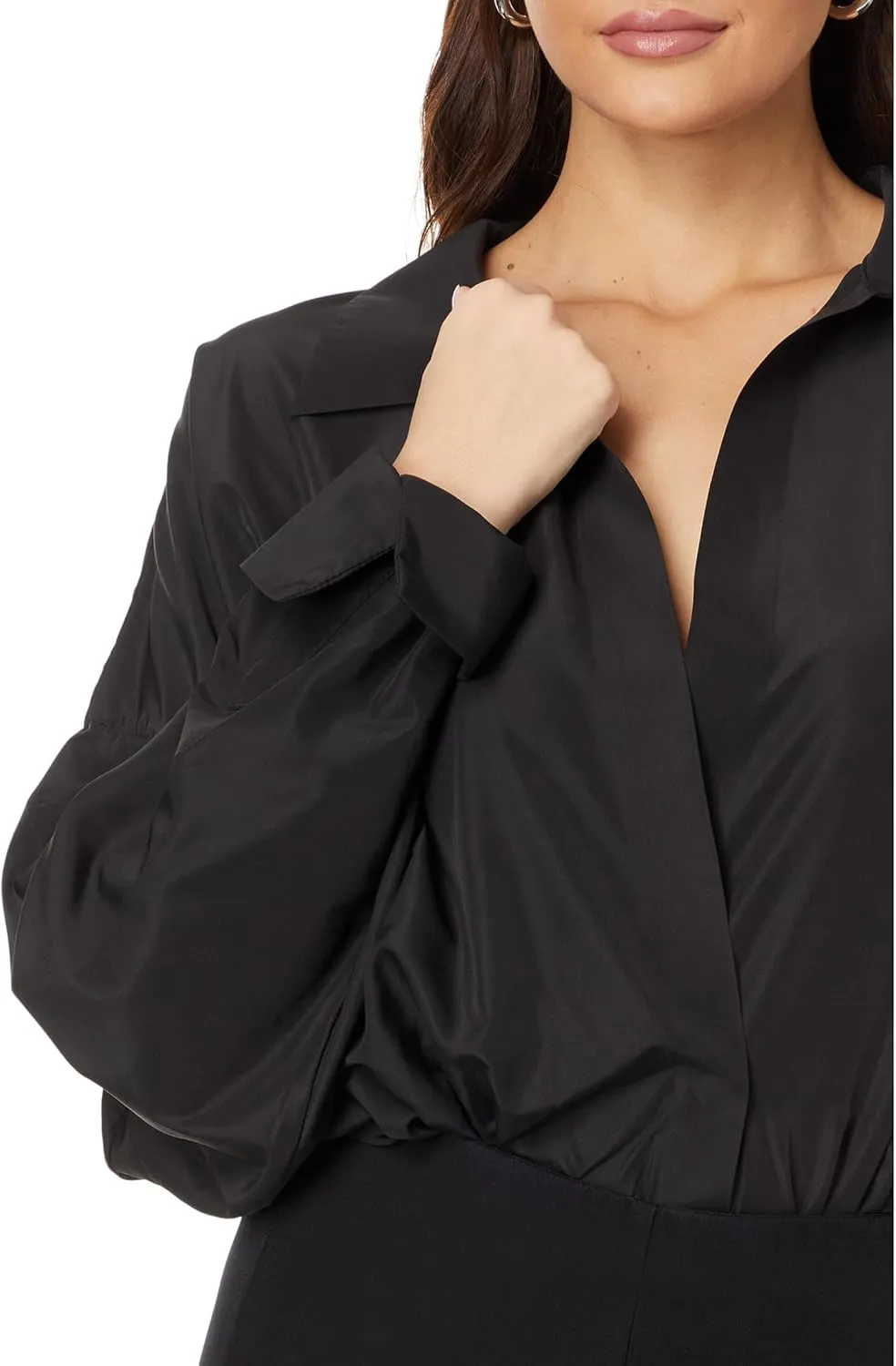 Norma Kamali womens Super Oversized Boyfriend Nk Shirt Bodysuit