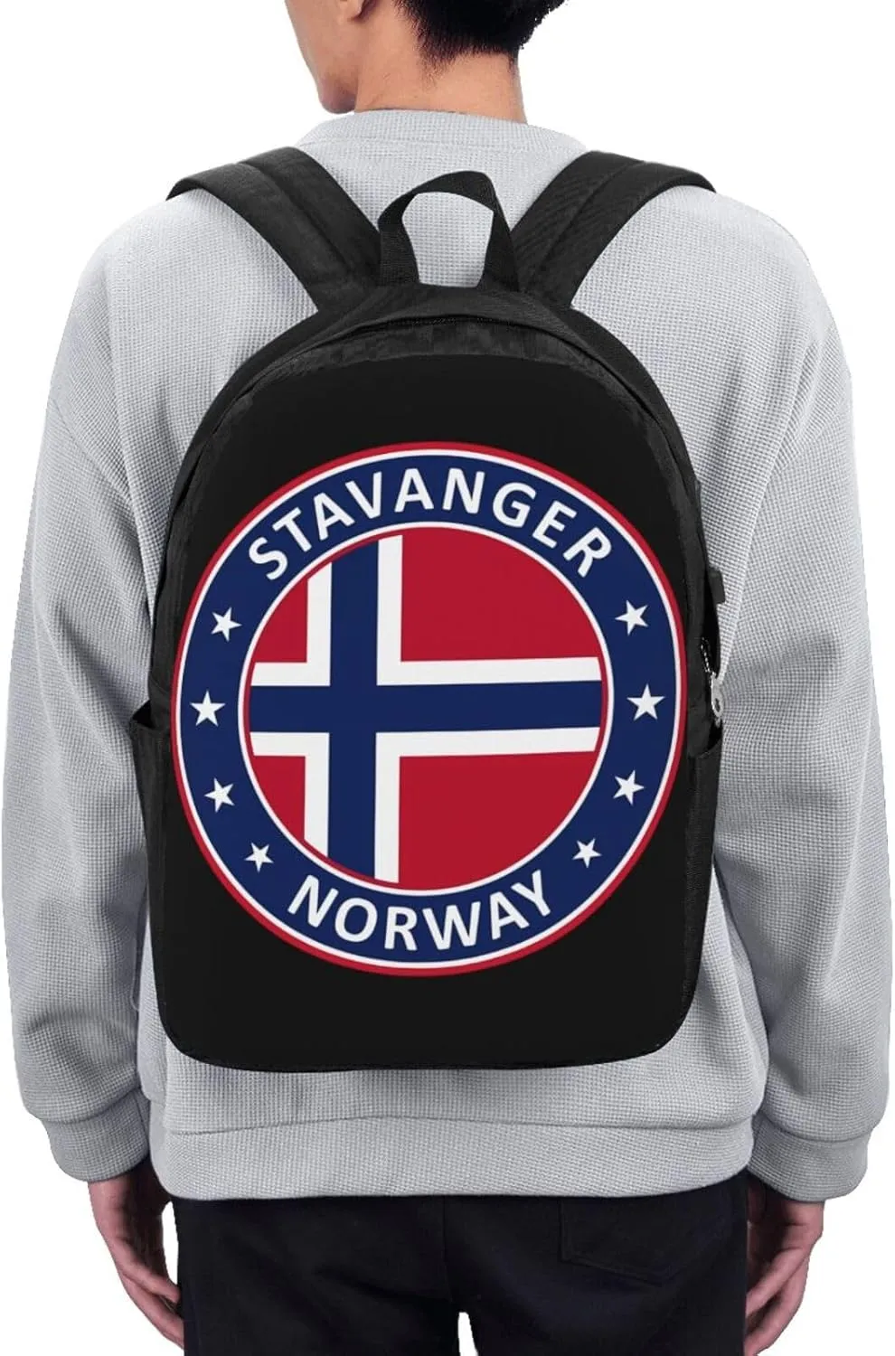 Norway Norwegian Flag Laptop Backpacks Travel Backpack Casual Business Daypack Sport Rucksack Computer Bag Fits up to 17 Inch Notebook with USB Port