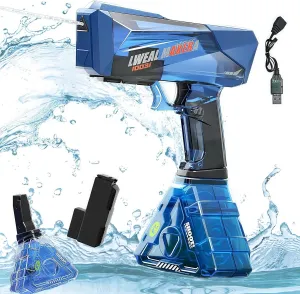 Novel Electric Water Gun Summer Toy, 26 to 32 FT Long Range Auto Water Blaster, Triangular Large Capacity Water Storage Tank, Beach Toys for Adults/Kids.