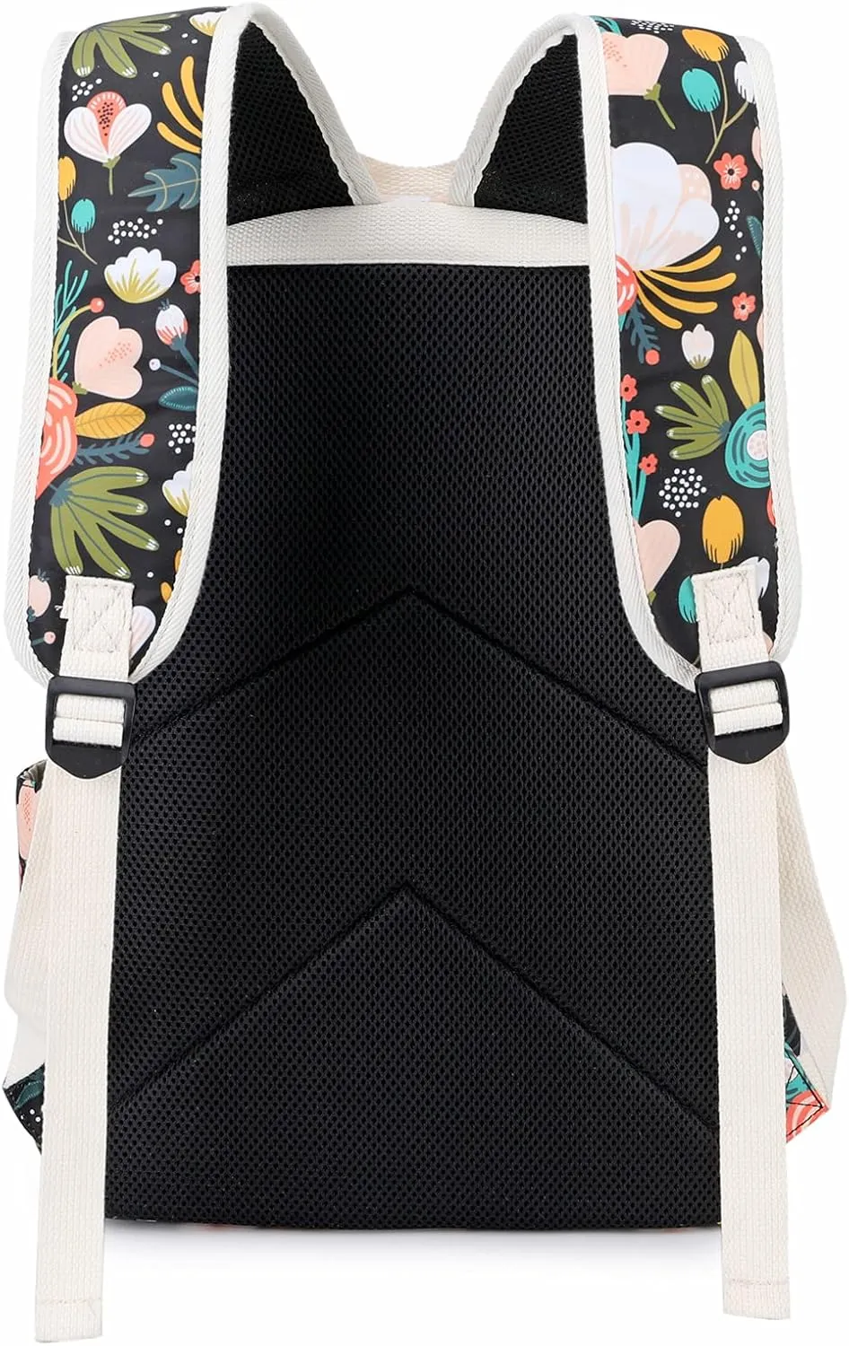 Octsky Kids Backpack for Girls Teens Elementary Middle School Bookbags Childs Back to School Bag with Lunch Box, Black/Multi, One Size
