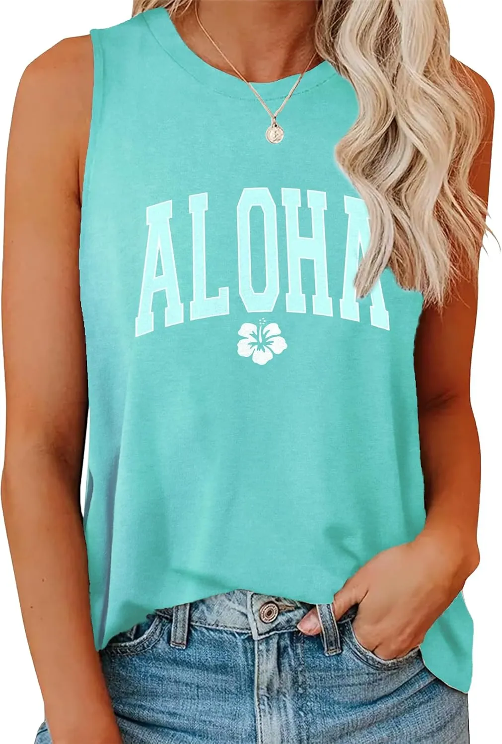 On Cruise Time Coconut Tree Tank Tops for Women Summer Vacation Sleeveless Shirts Casual Beach Praty Graphic Tees Vest