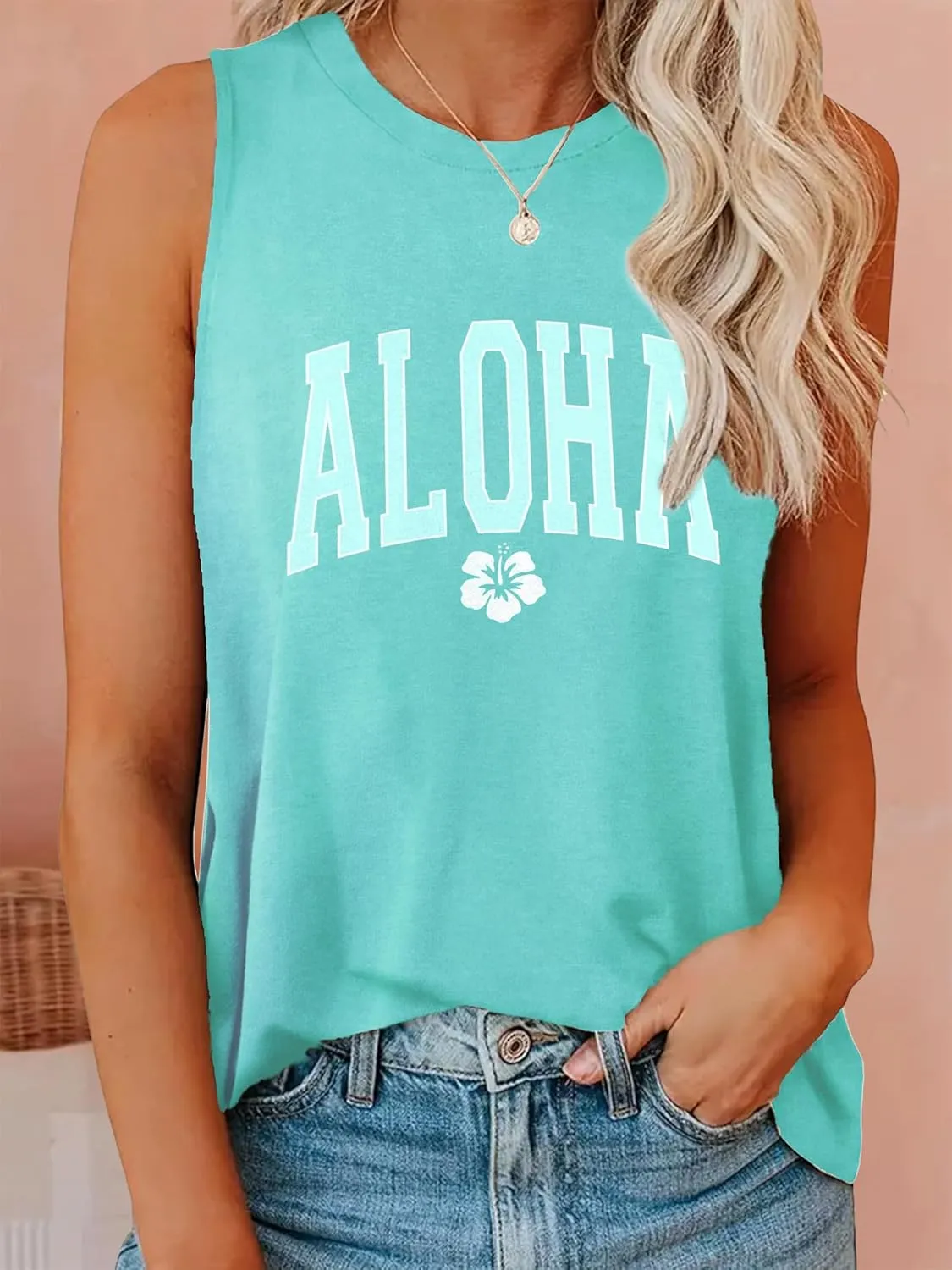 On Cruise Time Coconut Tree Tank Tops for Women Summer Vacation Sleeveless Shirts Casual Beach Praty Graphic Tees Vest