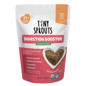 Organic Milled Chia & Flax Seed Digestion Blend with Vitamin D   PROBIOTICS Prebiotic Fiber Superseeds for 6M  Babies Toddlers & Kids for Digestive Support (Apple & Cinnamon, 7oz x 1 Pack)