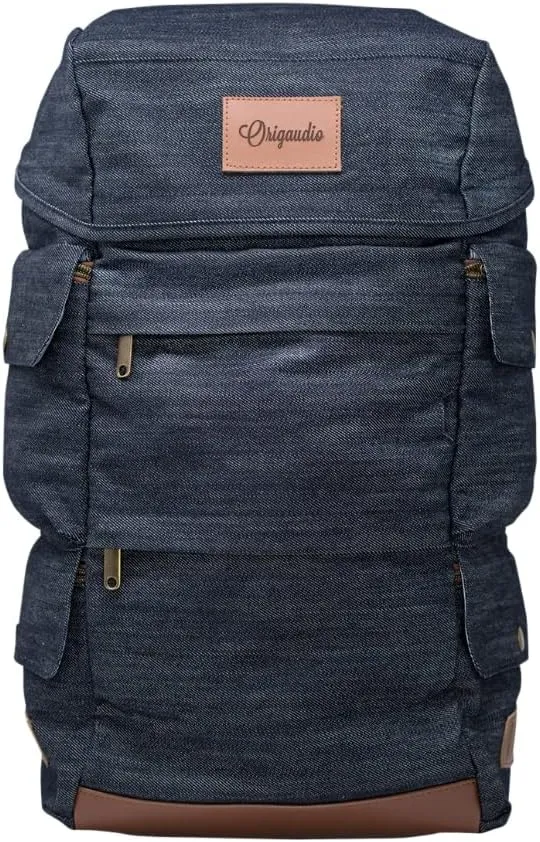Origaudio Presidio Laptop Backpack - Gaming or Work Bag - Holds 17-Inch Laptop with Convenient Side Access Pocket for Computer - 16 Total Pockets - Perfect for Traveling or Hiking - Blue