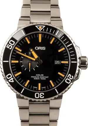 Oris Aquis Small Second, Date Black Dial Men's Watch - Model Number: 01 743 7733 4159-07 8 24 05PEB
