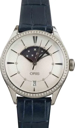 Oris Artelier Grande Lune, Date Diamonds Men's Watch - Model Number: 01 763 7723 4951-07 5 18 66FC