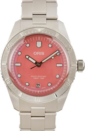 Oris Divers Sixty Five Cotton Candy Pink Dial for Men - Model Number: 01 733 7766 4185-Set