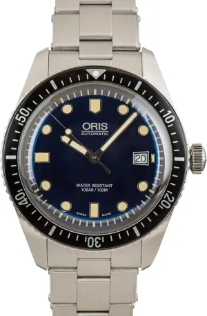 Oris Divers Sixty-Five Stainless Steel Bracelet Men's Watch - Model Number: 01 733 7720 4055-07 8 21 18