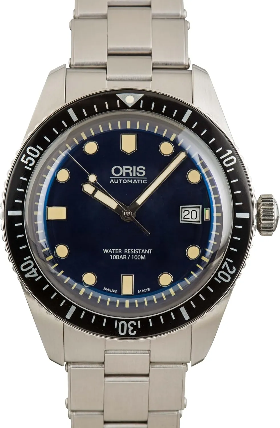 Oris Divers Sixty-Five Stainless Steel Bracelet Men's Watch - Model Number: 01 733 7720 4055-07 8 21 18