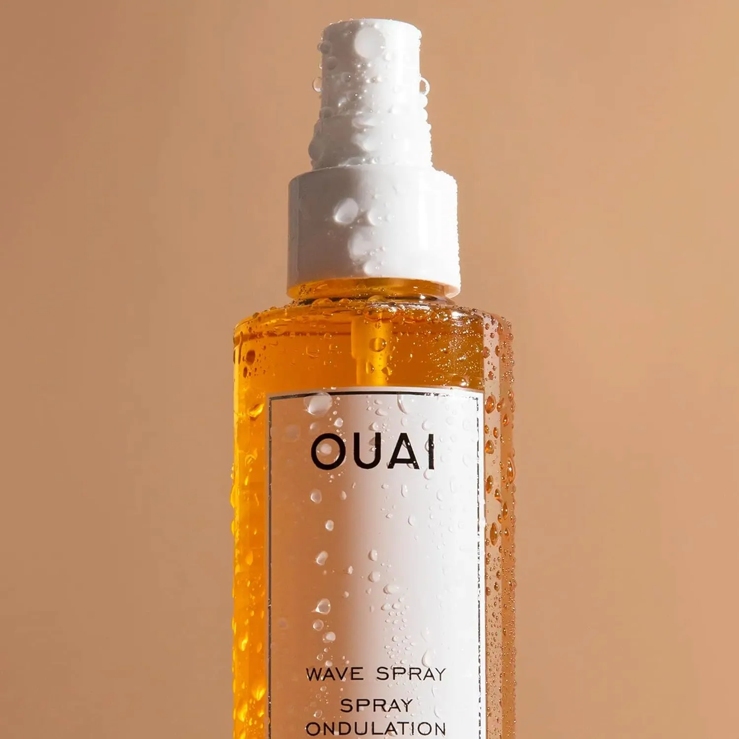 OUAI Wave Spray - Coconut Oil & Rice Protein Texture Mist for Voluminous Beach Waves with Shine - Paraben Free, Safe for Color & Keratin-Treated Hair (4.9 fl oz)
