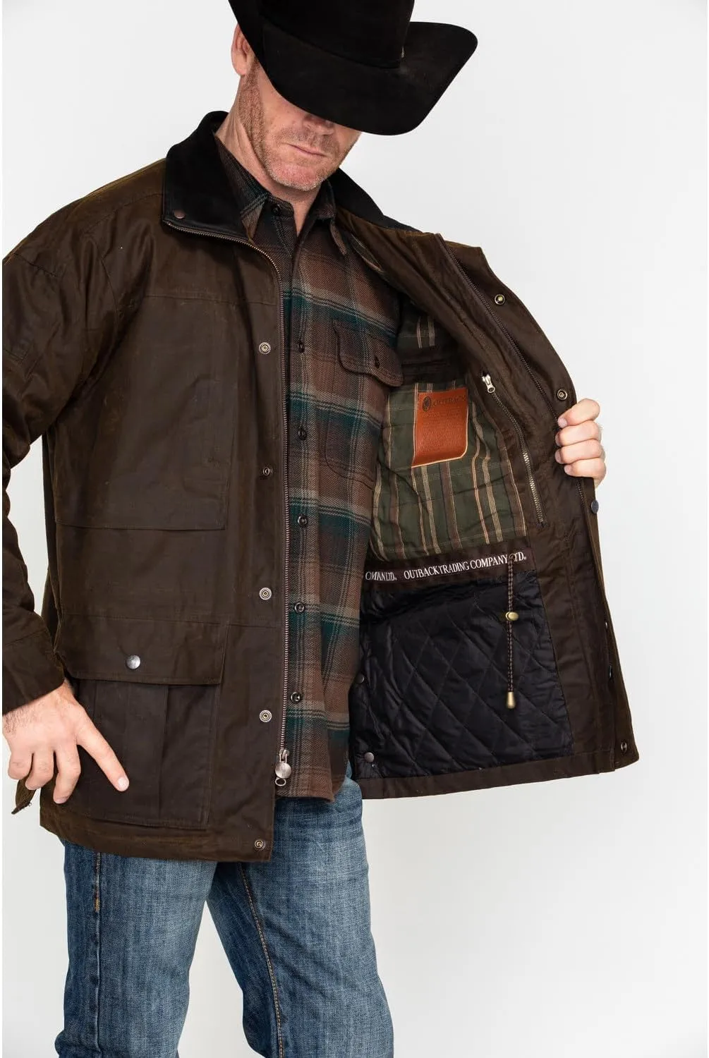 Outback Trading Company Men's 2180 Deer Hunter Waterproof Breathable Cotton Oilskin Outdoor Jacket