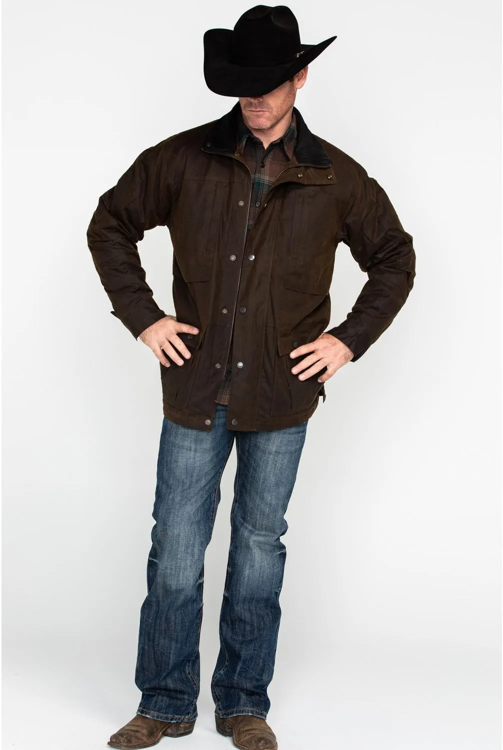 Outback Trading Company Men's 2180 Deer Hunter Waterproof Breathable Cotton Oilskin Outdoor Jacket
