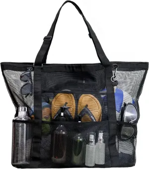 Outdoor beach bag, a large capacity tote bag suitable for family travel, toys, and vacation essentials