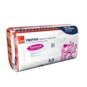 Owens Corning 512 SQFT 8 Bags of R 25 Unfaced 16 by 96 Fiberglass Fits 2X8 Floor-Ceiling
