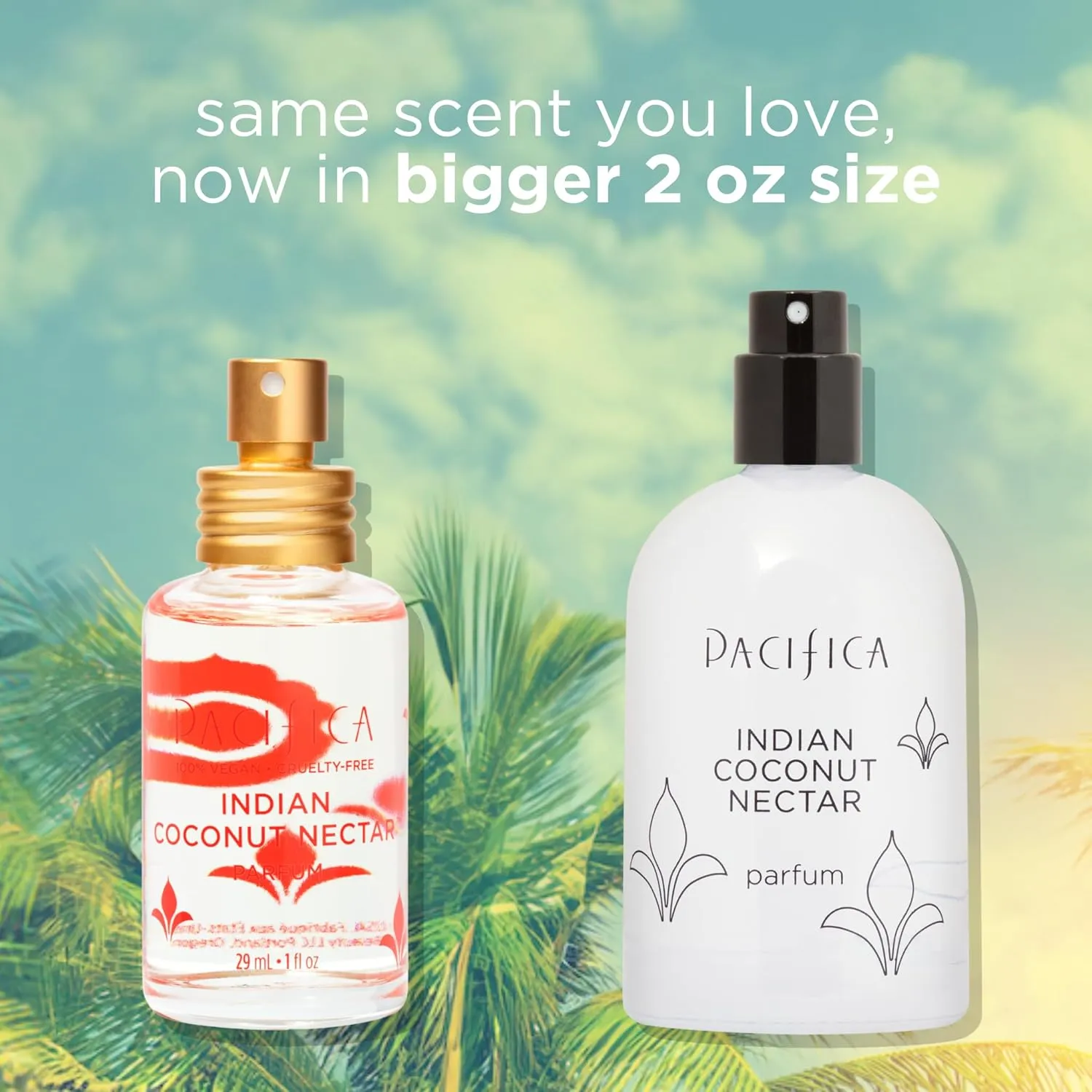 Pacifica Indian Coconut Nectar Perfume Spray – Tropical Vanilla & Coconut Fragrance, Layerable Beachy Perfume for Women, Clean, Non-Toxic, Vegan & Cruelty-Free Formula, All-Day Long Lasting
