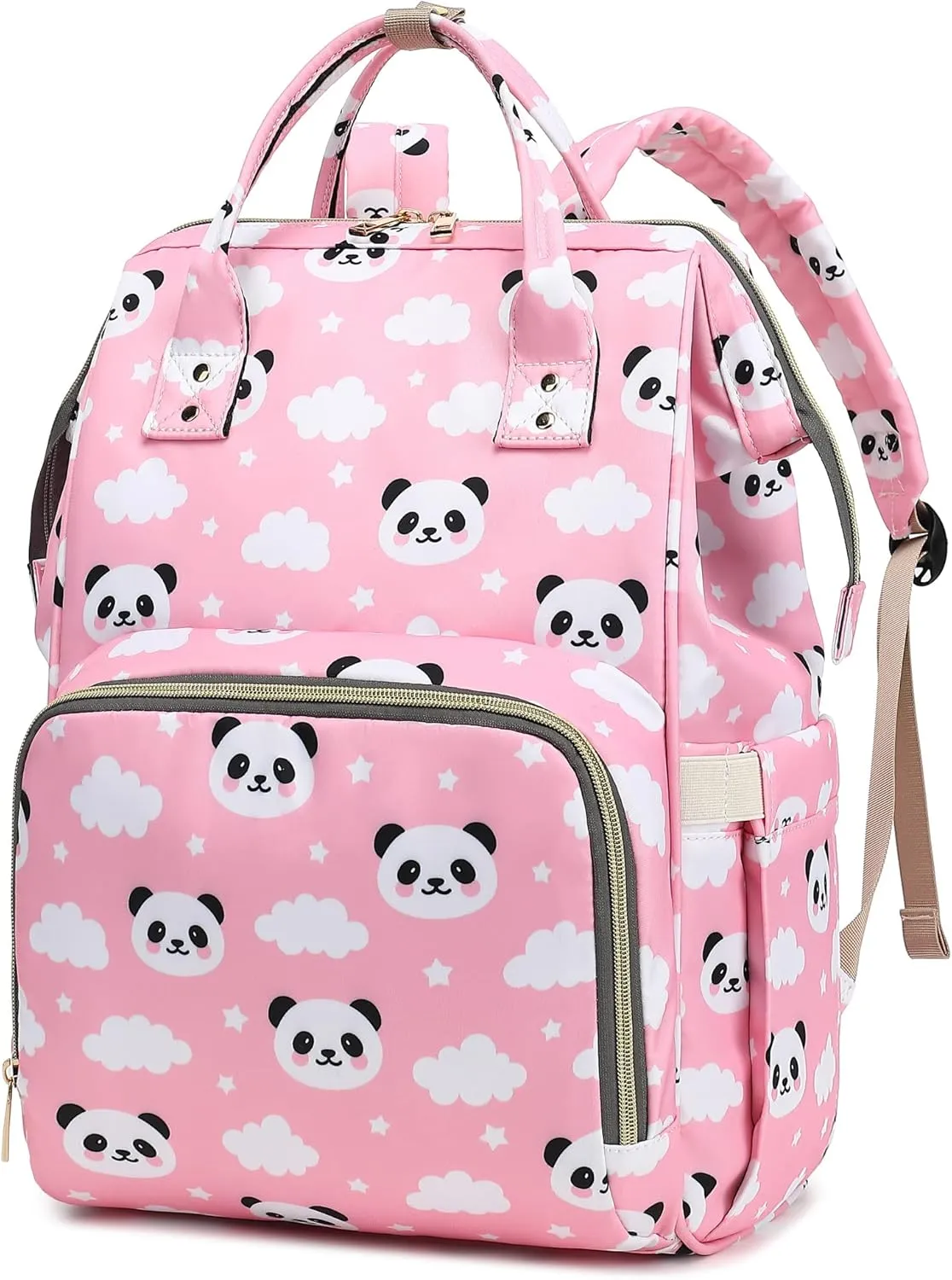 Panda Laptop Backpack for Womens Girls, College Backpacks School Bag Bookbag 15.6 Inch Computer Backpack (Pink)