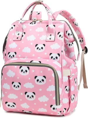 Panda Laptop Backpack for Womens Girls, College Backpacks School Bag Bookbag 15.6 Inch Computer Backpack (Pink)