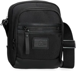 Pepe Jeans Two Compartment Shoulder Bag, Black/White