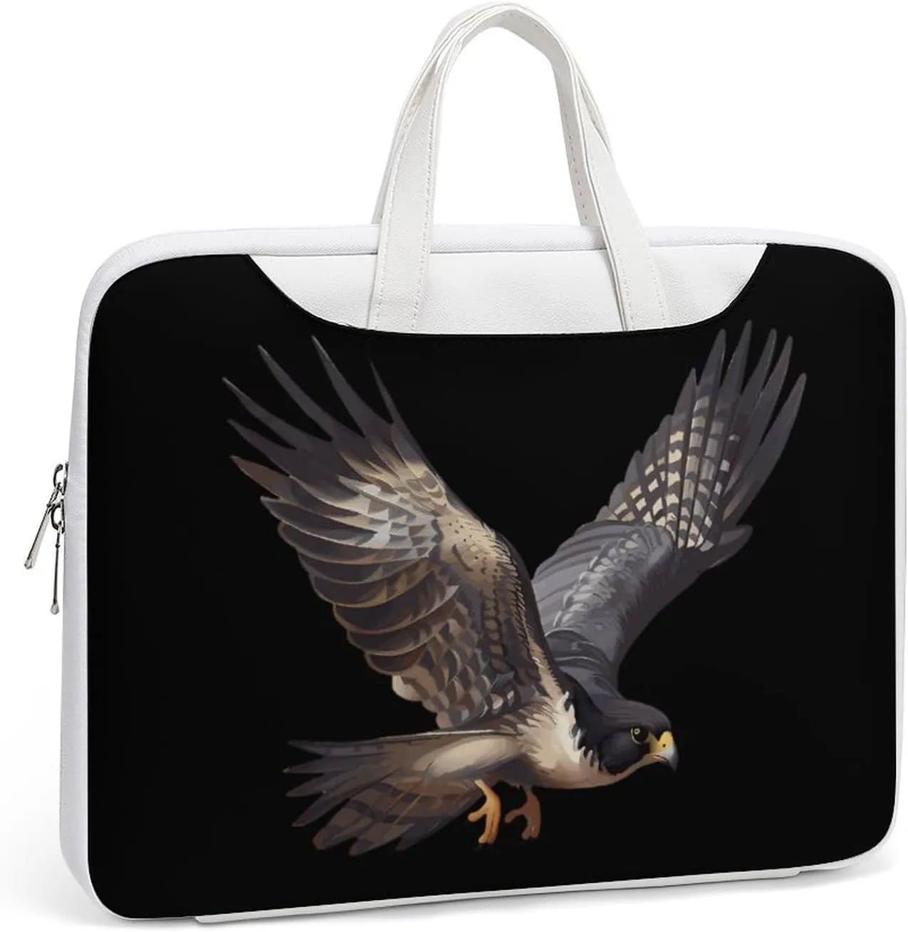 Peregrine Falcon Flying Laptop Sleeve Bag Protective Case Handbag With Shoulder Strap for Computer 10-17 Inch