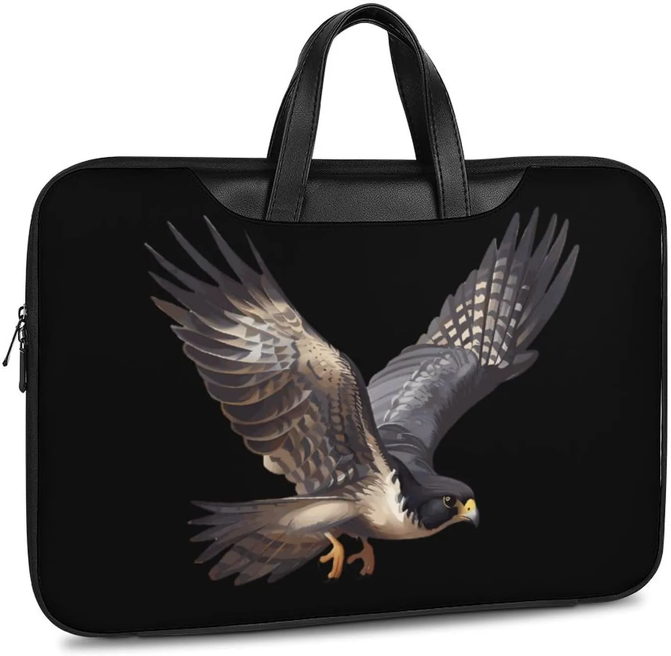 Peregrine Falcon Flying Laptop Sleeve Bag Protective Case Handbag With Shoulder Strap for Computer 10-17 Inch