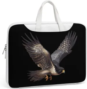 Peregrine Falcon Flying Laptop Sleeve Bag Protective Case Handbag With Shoulder Strap for Computer 10-17 Inch