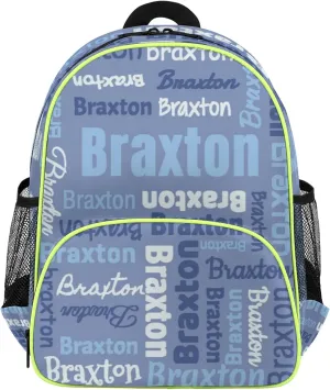 Personalized Backpacks with Name Customized Shoulder Bag Gifts for Women Men Waterproof Travel Casual Backpack 14.2in, Blue