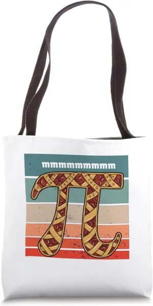 Pi symbol cherry pie lattice crust juicy cherries math love Tote Bag