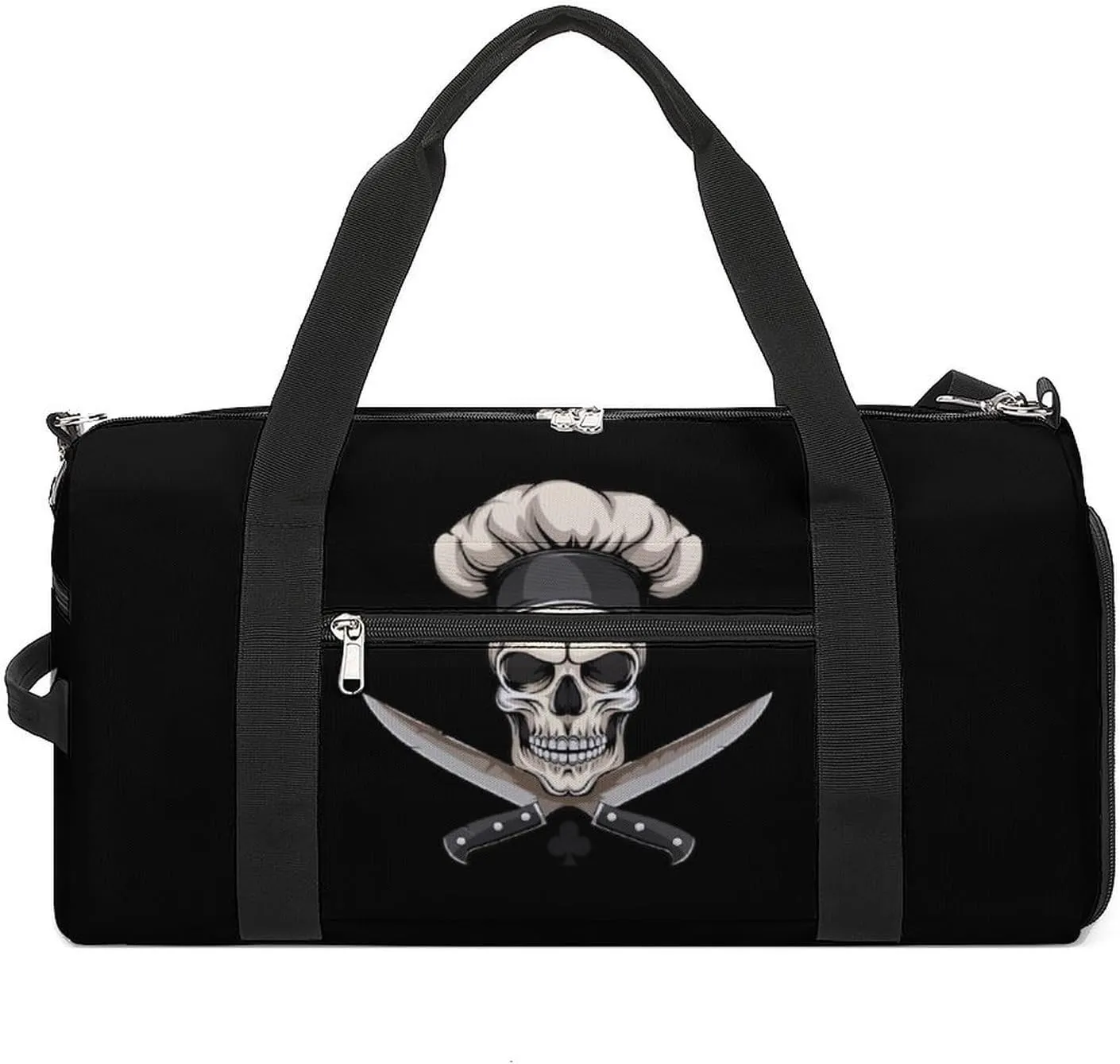 Pirate Cook Skull Chef Gym Bag for Men Women Lightweight Duffel Bag Sports Workout Bag for Travel Yoga