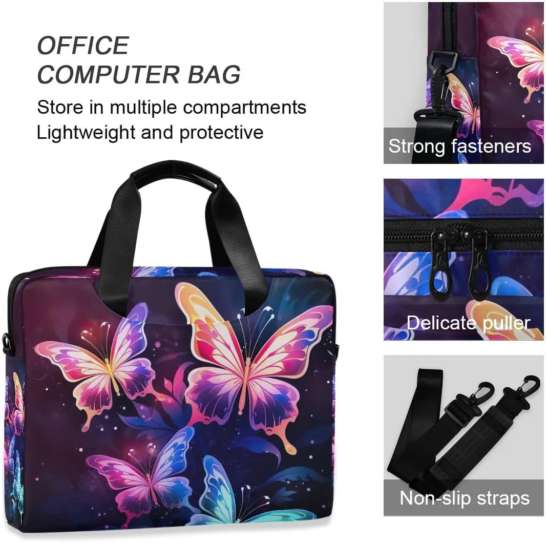 Pirate Skull Colorful Laptop Case 15.6 Inch Shoulder Messenger Bag Laptop Sleeve Case for Work Travel