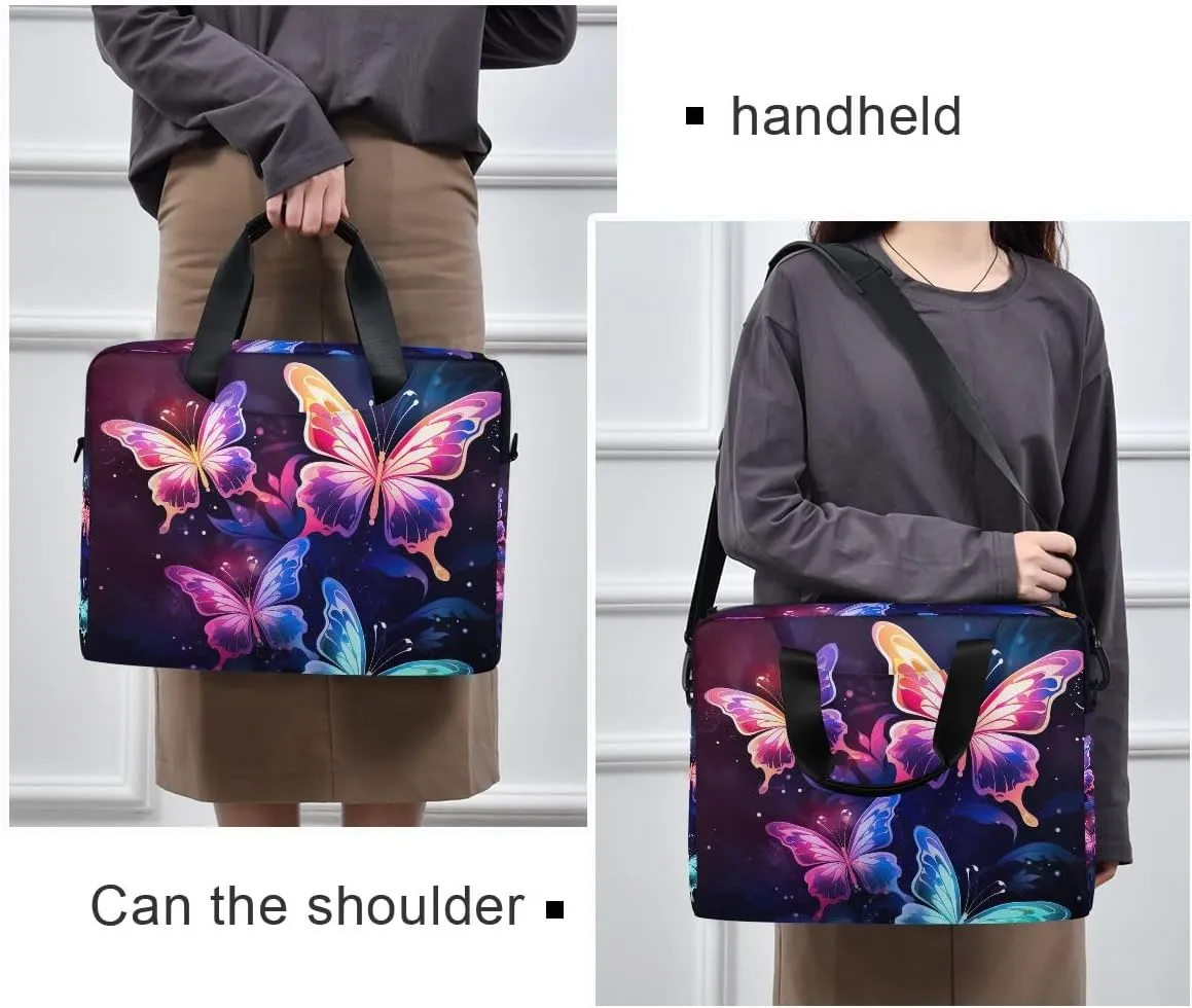 Pirate Skull Colorful Laptop Case 15.6 Inch Shoulder Messenger Bag Laptop Sleeve Case for Work Travel