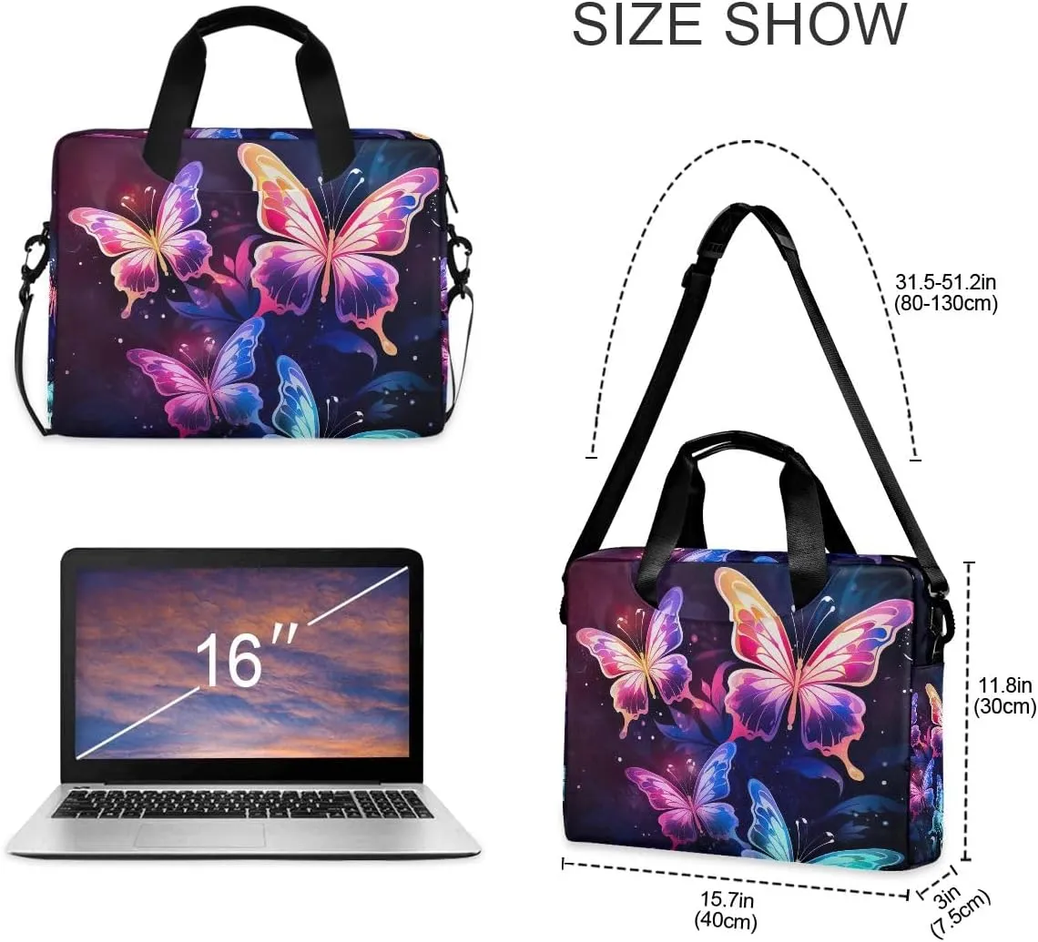 Pirate Skull Colorful Laptop Case 15.6 Inch Shoulder Messenger Bag Laptop Sleeve Case for Work Travel