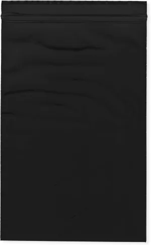 Plymor 6" x 9" (Pack of 100), Black 2 Mil Zipper Reclosable Plastic Bags