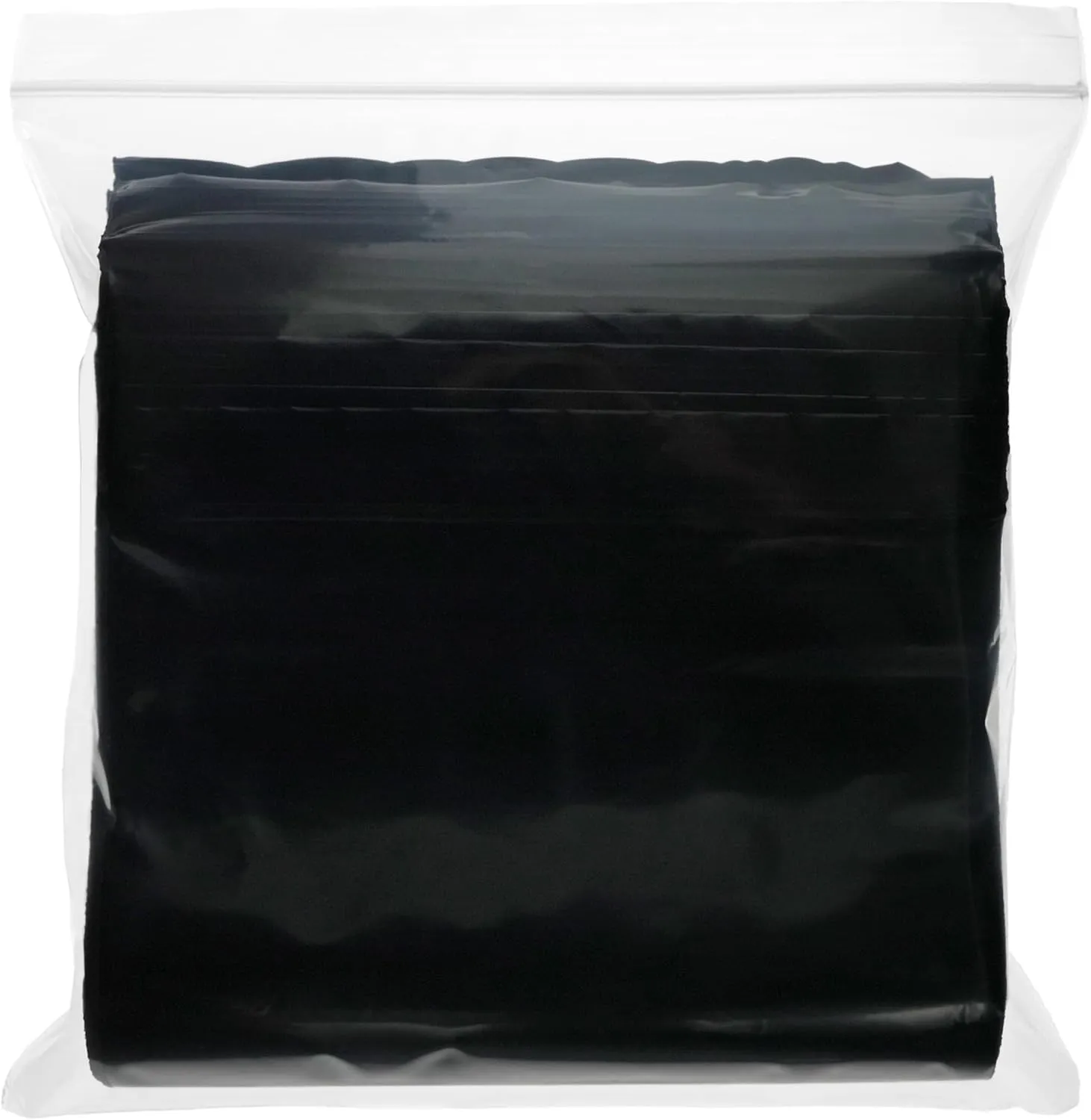 Plymor 6" x 9" (Pack of 100), Black 2 Mil Zipper Reclosable Plastic Bags
