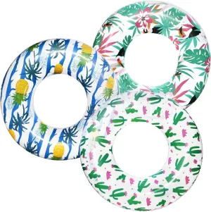 Polita Pool Tubes for Adults, Transparent Pool Floats Tube with Printed, Summer Beach Party Confetti Glitter Pool Inner Tubes for Adults Kids