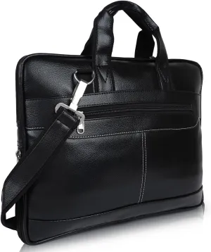 Polyester Laptop Messenger Bag for Men, Fit 15.6 inches Laptops, Expandable Bag Ideal for Office, Travel | Used Shoulder and Handbag - Black, Brown, M