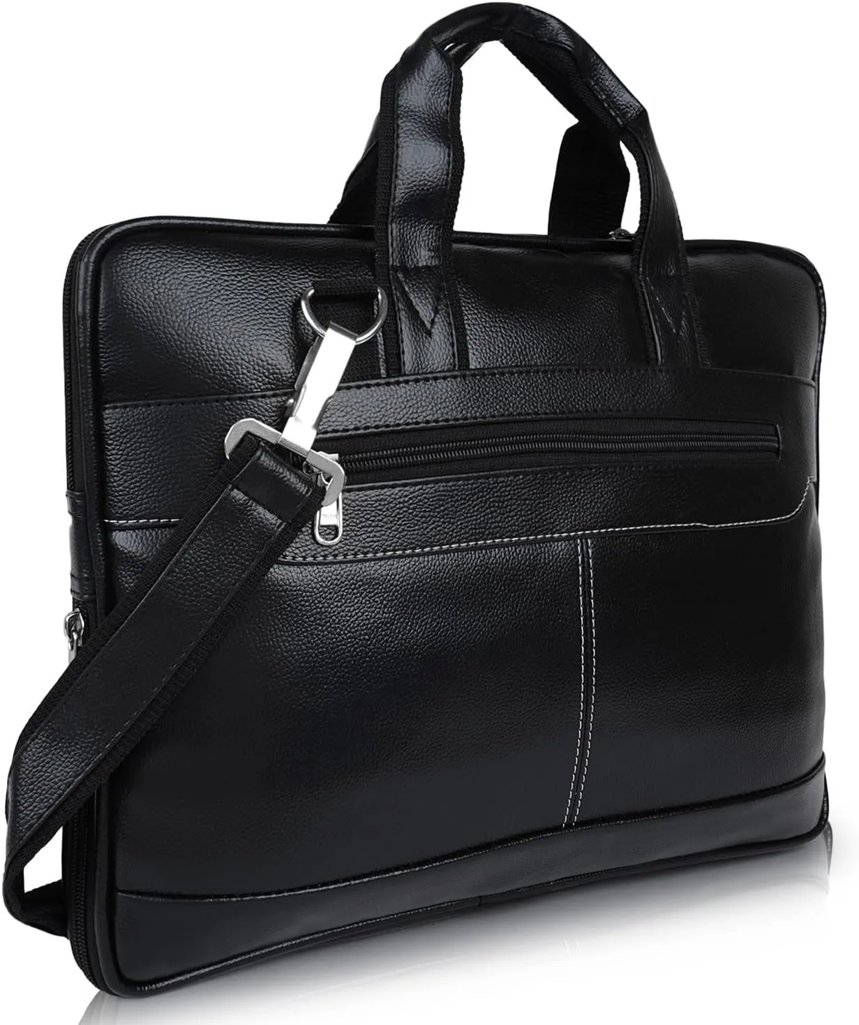 Polyester Laptop Messenger Bag for Men, Fit 15.6 inches Laptops, Expandable Bag Ideal for Office, Travel | Used Shoulder and Handbag - Black, Brown, M