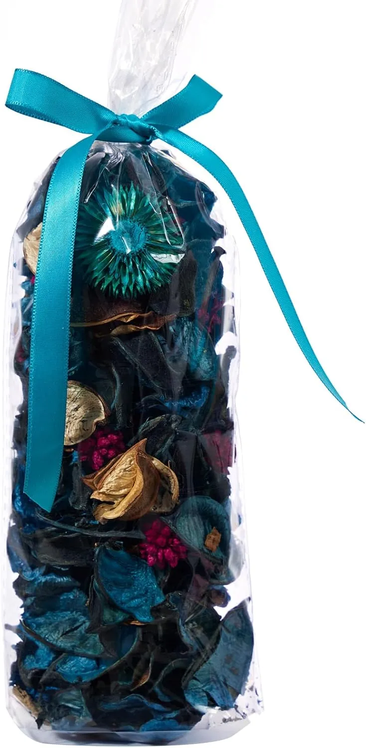 Potpourri Bowl Filler, Ocean Breeze Scented Potpourri Bags Dried Flowers, Vase Filler Decorative, Blue Fragrance Sachet Decor for Home Living Room Office, Summer Coastal Beach Decor-4.9oz