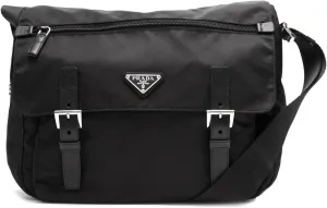 Prada Women's Black Nylon Fabric Crossbody Messenger Bag 1BD671