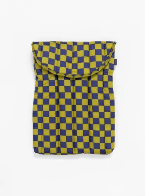 Puffy Laptop Sleeve G/N 16" Pear Navy Check