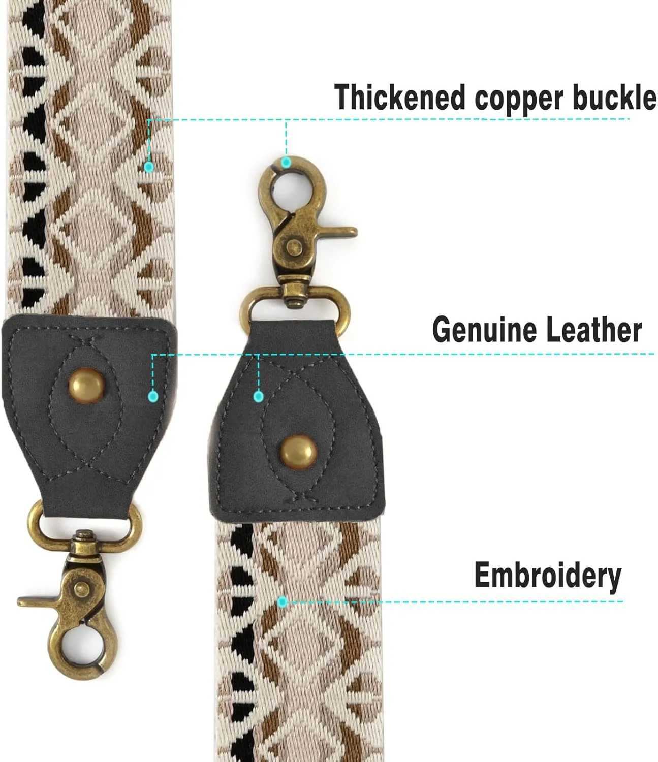Purse Strap Replacement Crossbody Wide Shoulder Strap for Bags Purse Guitar Straps Bag Handbag Strap Adjustable