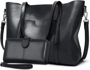 Purses and Handbags for Women Large Shoulder Tote Satchel Purse Work Bags with Matching Wallet
