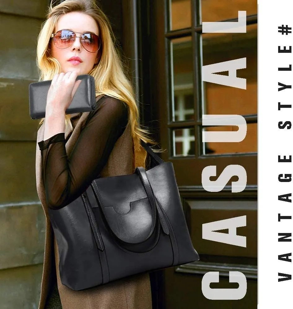 Purses and Handbags for Women Large Shoulder Tote Satchel Purse Work Bags with Matching Wallet
