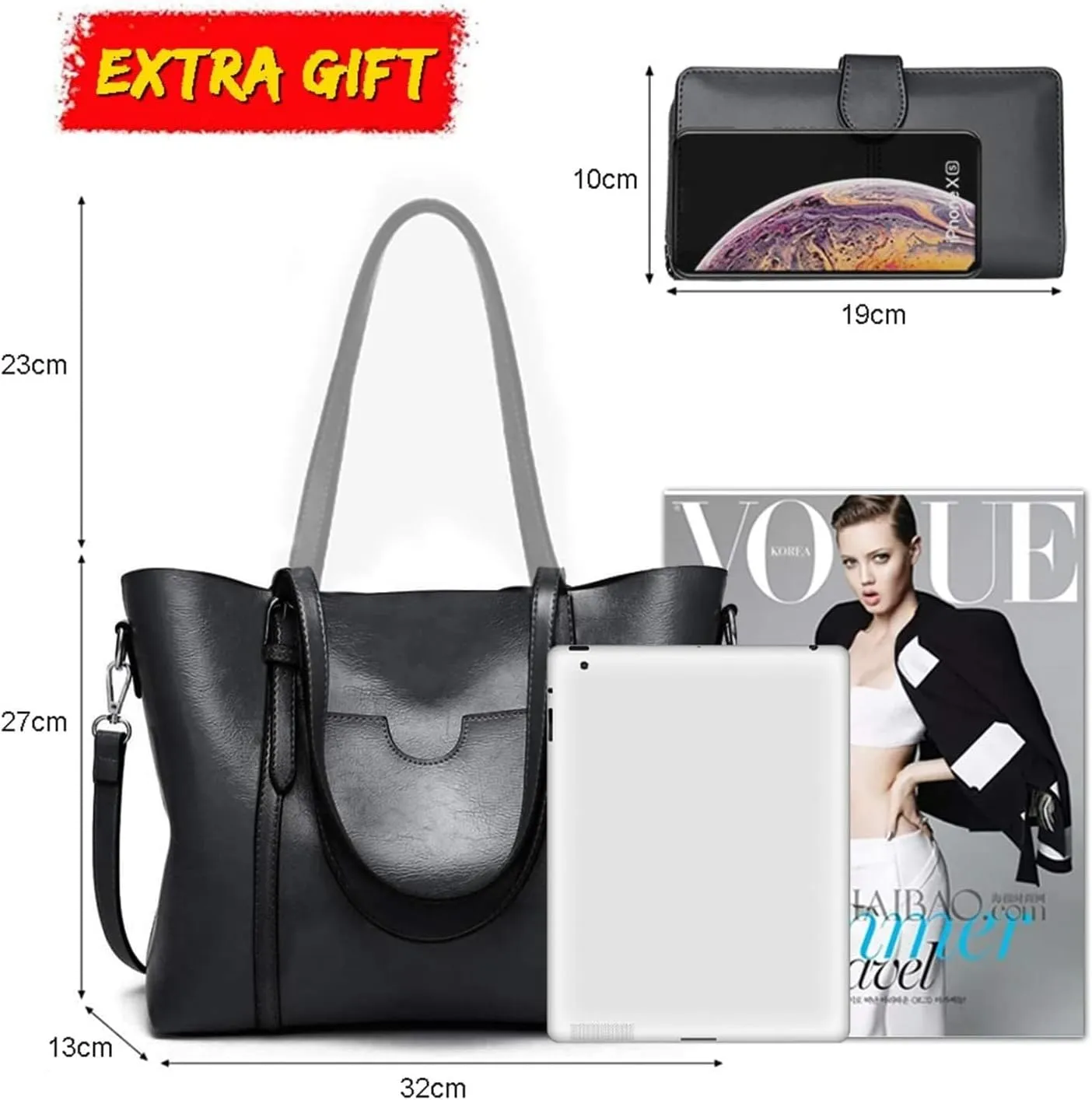 Purses and Handbags for Women Large Shoulder Tote Satchel Purse Work Bags with Matching Wallet